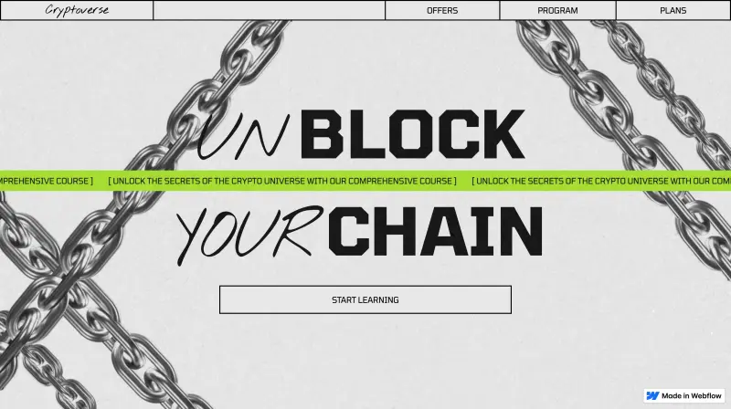 Cryptoverse — скріншот сайту
